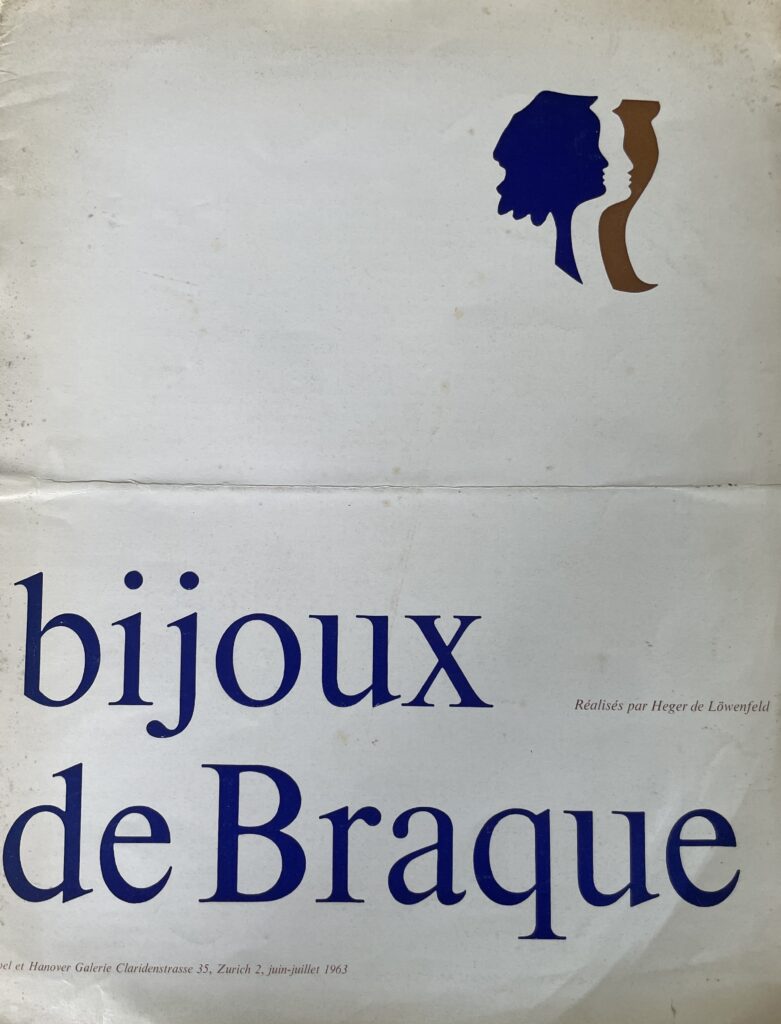 Foto omslag catalogus Bijoux de Braque 1963