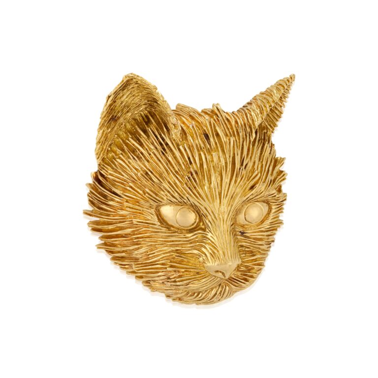Cat brooch by Tiffany & Co. sold at auction Bonhams NY, Sandy Lerner collection
